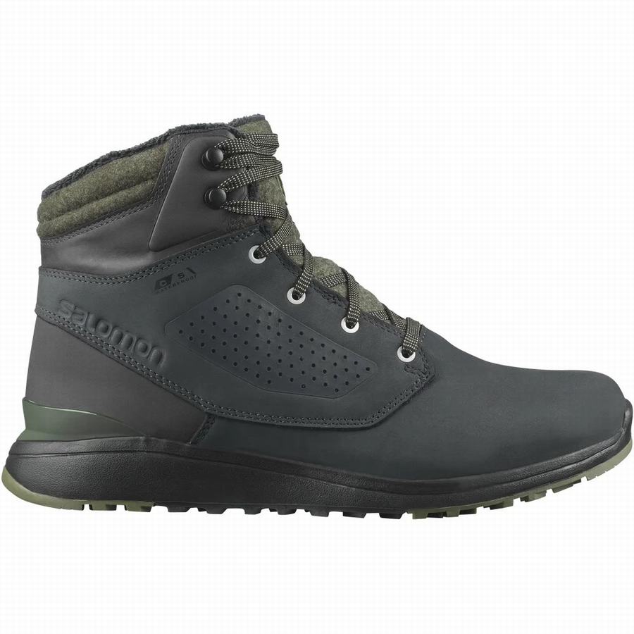 Salomon Utility Winter Climasalomon™ Vanntette Vintersko Herre Svart/Olivengrønne (ZDP2764AK)